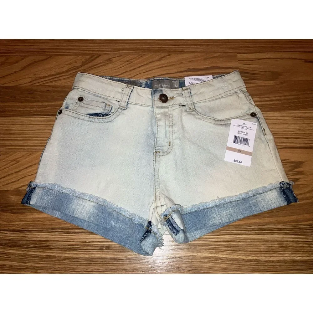 Lucky Brand Girls‎ Riley Jean Denim Shorts Size 12 NEW BNWT